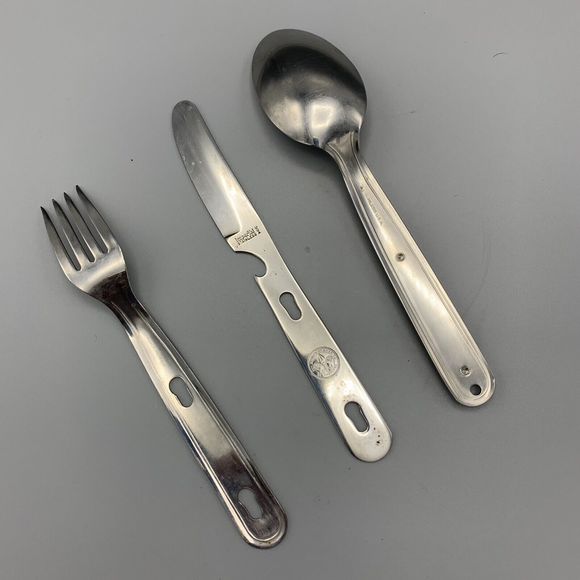 Vtg Boy Scouts of America Silverware Utensil Set Imperial Stainless Steel Case - Picture 6 of 16